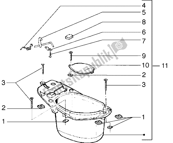 Toutes les pièces pour le Casque du Gilera Runner 50 1998