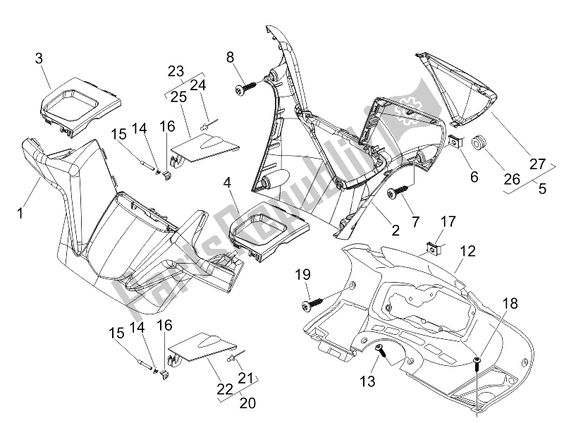 Toutes les pièces pour le Couvertures De Guidon du Gilera Nexus 500 SP E3 2006