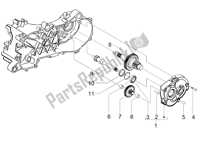 Toutes les pièces pour le Unité De Réduction du Gilera Runner 50 Pure JET SC 2006