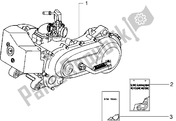 All parts for the Engine of the Gilera ICE 50 1998