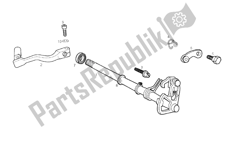 Tutte le parti per il Albero Selettore del Gilera RCR 50 2013