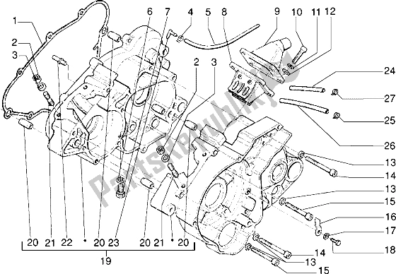 Todas as partes de Bloco Do Motor do Gilera RK 50 1998