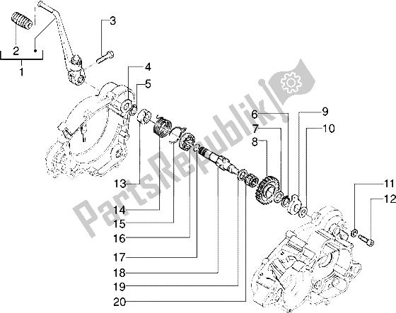 Toutes les pièces pour le Arbre De Départ du Gilera H K 50 1998