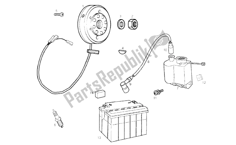 Tutte le parti per il Unità Di Accensione del Gilera RCR 50 2013