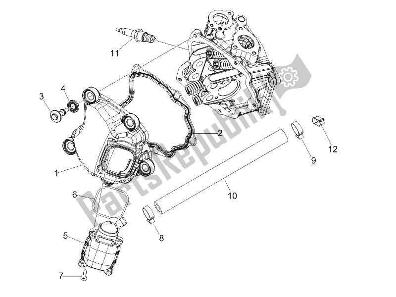 Todas las partes para Cubierta De Tapa De Cilindro de Gilera Nexus 125 E3 2007