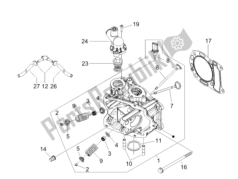 Toutes les pièces pour le Unité De Tête - Valve du Gilera Runner 200 VXR 4T Race E3 2006