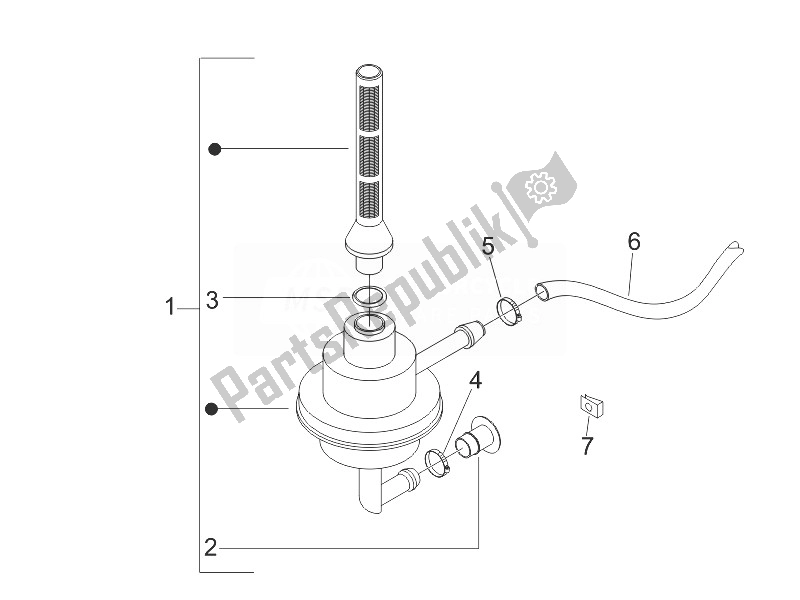 Todas as partes de Sistema De Abastecimento do Gilera Stalker 50 2007