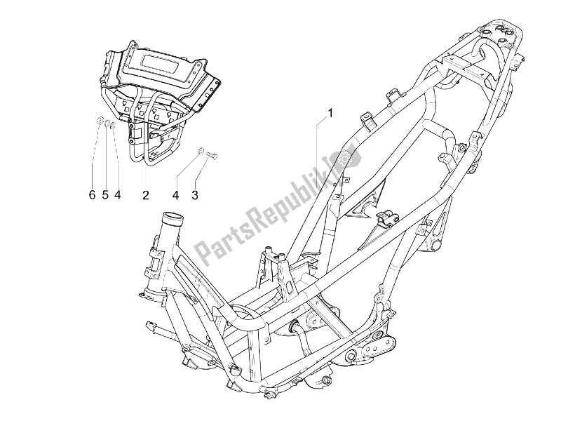 Todas las partes para Marco / Carrocería de Gilera Nexus 125 E3 2007