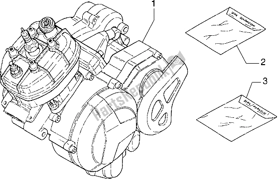 All parts for the Engine of the Gilera Eaglet Automatic 50 1998