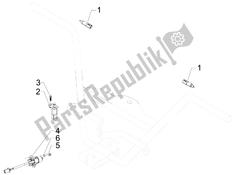 Tutte le parti per il Selettori - Interruttori - Pulsanti del Gilera Nexus 300 IE E3 2008