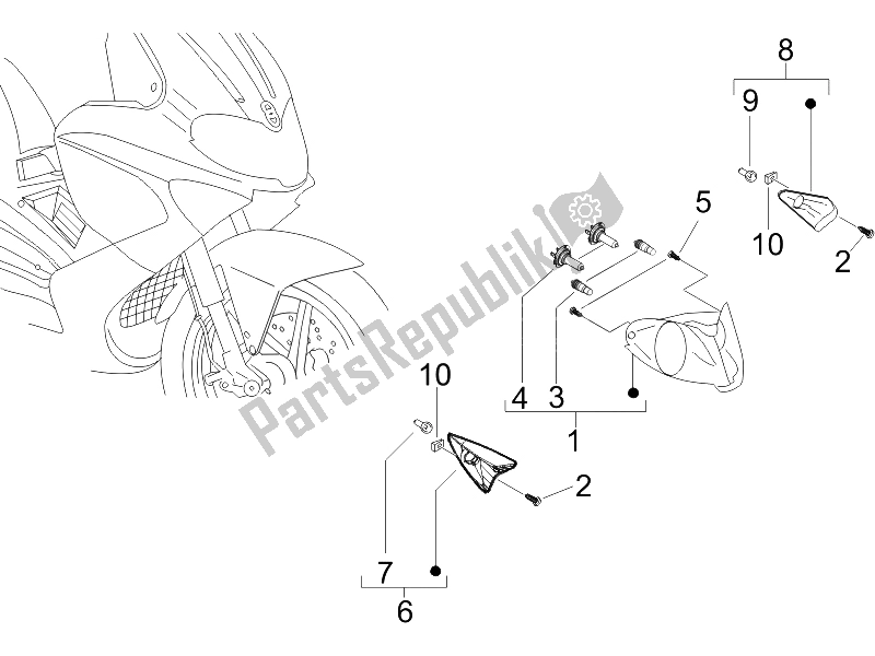 Todas las partes para Faros Delanteros - Luces Intermitentes de Gilera Runner 200 VXR 4T Race 2005