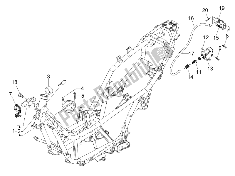 Todas las partes para Cerraduras de Gilera Nexus 500 E3 2006