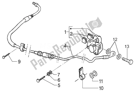 Toutes les pièces pour le Etrier De Frein du Gilera Runner 50 Pure JET 1998