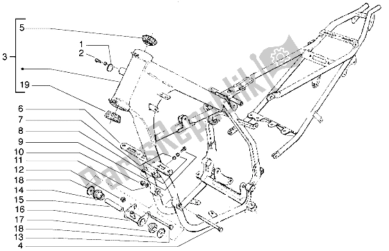 Todas as partes de Quadro, Armação do Gilera GSM M Y 50 1998