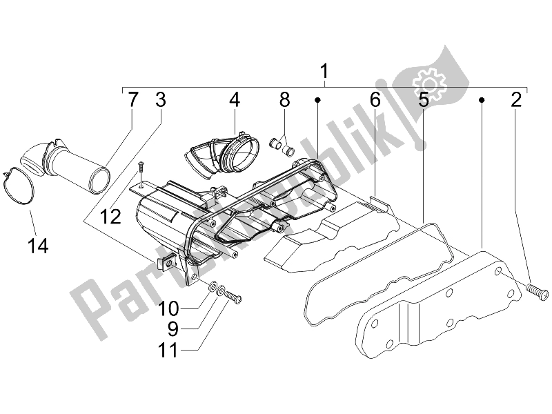 Toutes les pièces pour le Filtre à Air du Gilera Runner 50 SP 2010