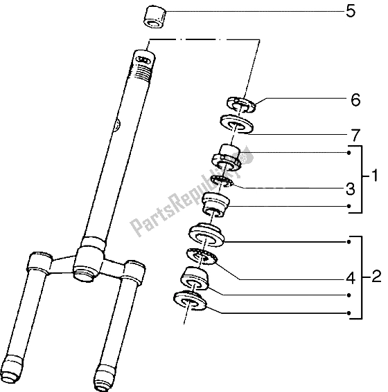 Toutes les pièces pour le Roulements à Billes De Direction du Gilera Runner VX 125 1998