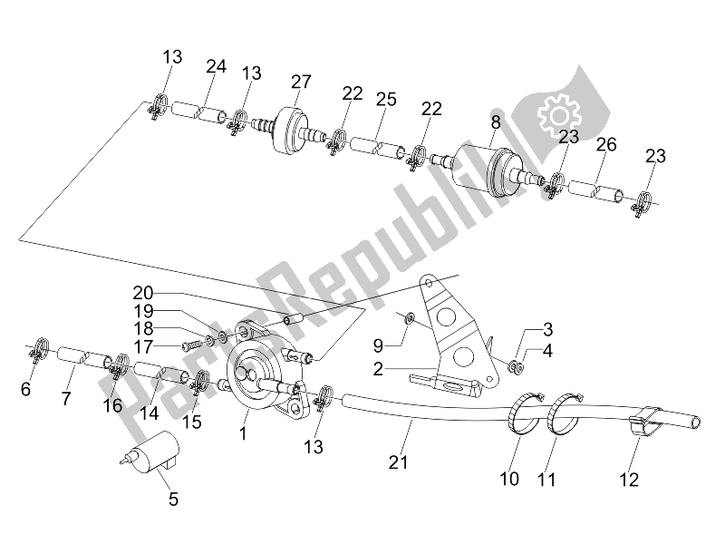 Toutes les pièces pour le Système D'alimentation du Gilera Runner 125 VX 4T Race E3 2006