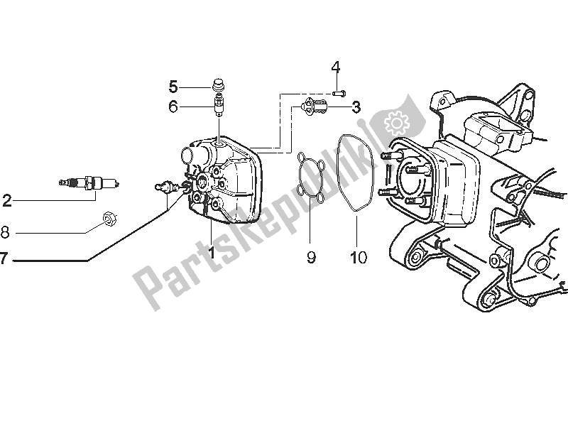 Tutte le parti per il Coperchio Della Testata del Gilera Runner 50 SP 2005