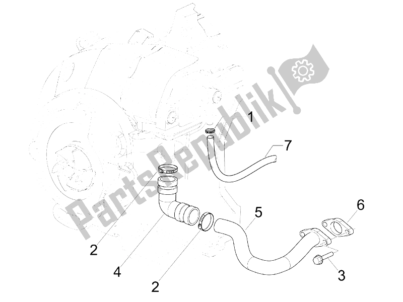 All parts for the Secondary Air Box of the Gilera Runner 125 VX 4T E3 2007