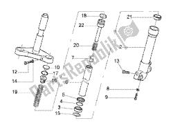 partes componentes de la horquilla delantera showa