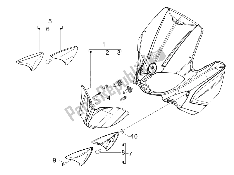 Todas las partes para Faros Delanteros - Luces Intermitentes de Gilera Runner 50 SP 2010