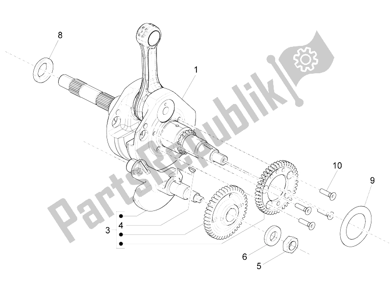 Toutes les pièces pour le Vilebrequin du Gilera Nexus 500 E3 UK 2006