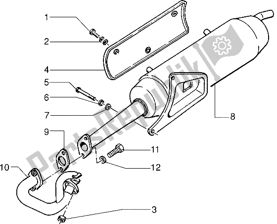 All parts for the Silencer of the Gilera Easy Moving 50 1998