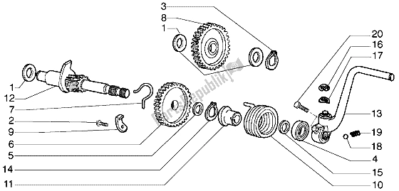 Todas las partes para Eje De Arranque de Gilera GSM M Y 50 1998