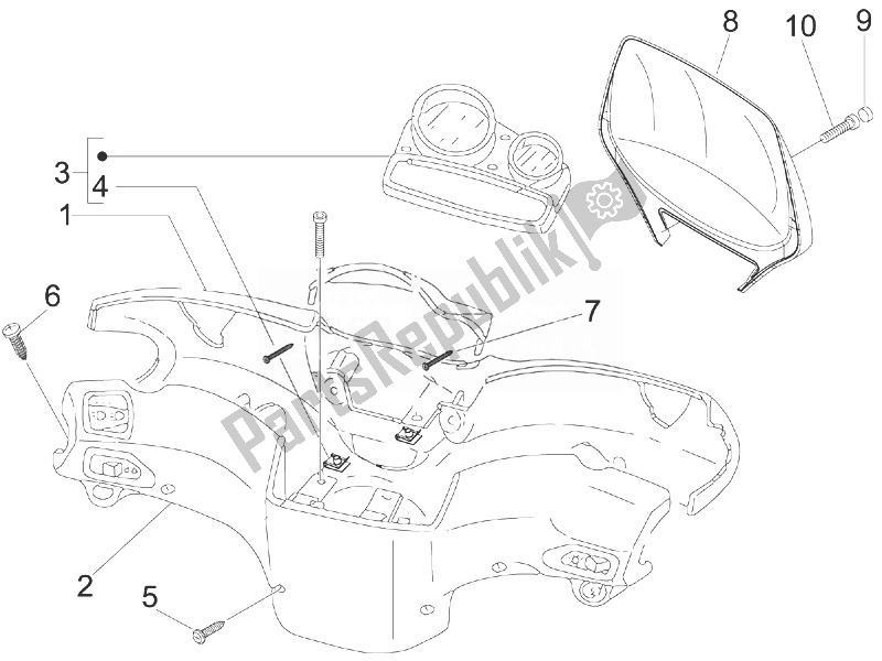 Toutes les pièces pour le Couvertures De Guidon du Gilera Stalker 50 2008