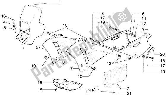 Tutte le parti per il Carenature del Gilera GSM M Y 50 1998