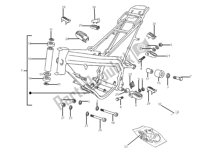 All parts for the Frame/bodywork of the Gilera SMT 50 2006