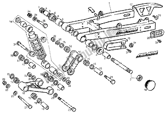 Todas las partes para Brazo Oscilante Del Amortiguador Trasero de Gilera GPR 50 1998