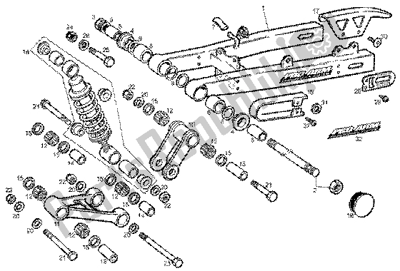 Toutes les pièces pour le Bras Oscillant Amortisseur Arrière du Gilera GPR 50 1998