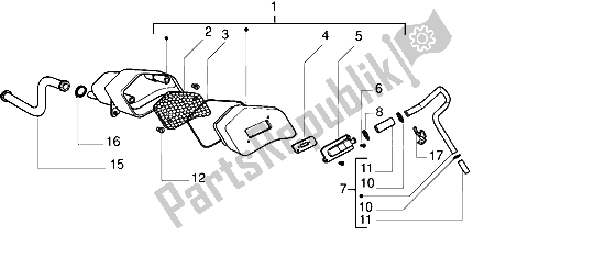 Tutte le parti per il Air Box Secondario del Gilera DNA 50 1998