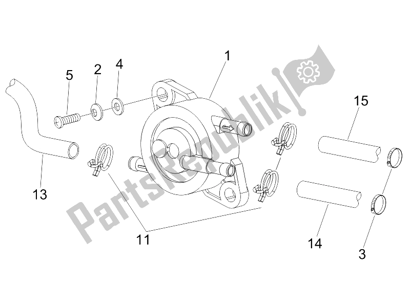 All parts for the Supply System of the Gilera Runner 50 SP 2007