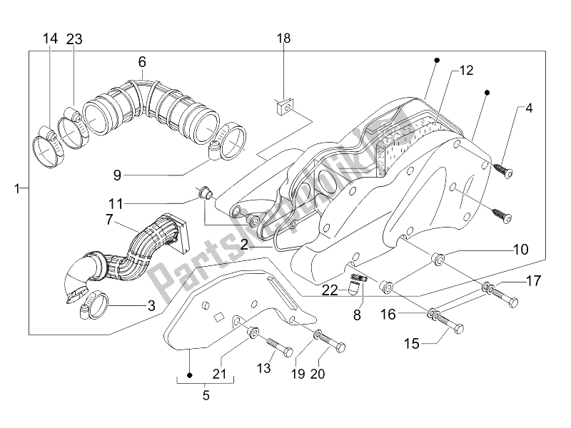 Todas las partes para Filtro De Aire de Gilera Runner 125 VX 4T SC E3 UK 2006