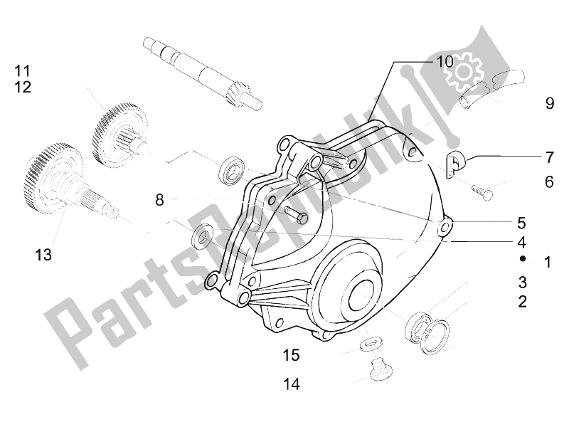 Toutes les pièces pour le Unité De Réduction du Gilera Nexus 500 E3 2006