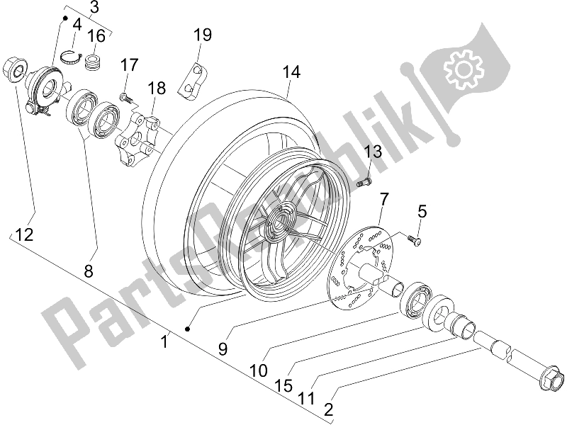 Toutes les pièces pour le Roue Avant du Gilera Nexus 250 SP E3 2006