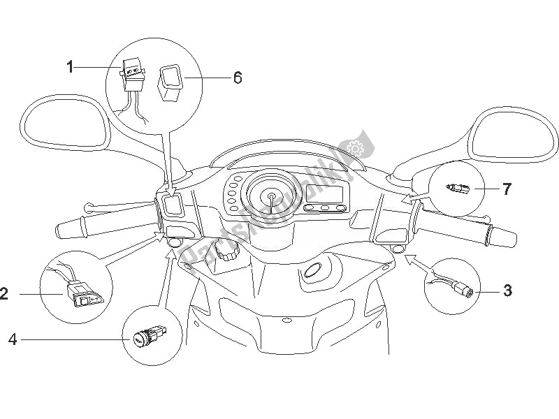 Todas las partes para Selectores - Interruptores - Botones de Gilera Runner 125 VX 4T 2005