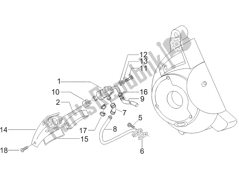 Tutte le parti per il Air Box Secondario del Gilera Runner 200 VXR 4T 2005