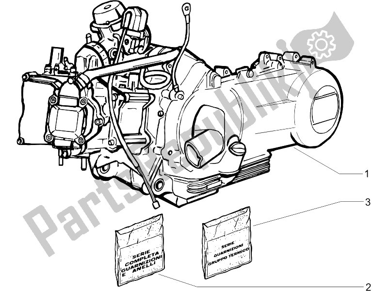 Toutes les pièces pour le Moteur, Assemblage du Gilera Runner 200 VXR 4T Race E3 2006