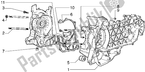 All parts for the Crankcase of the Gilera Runner VX 125 1998