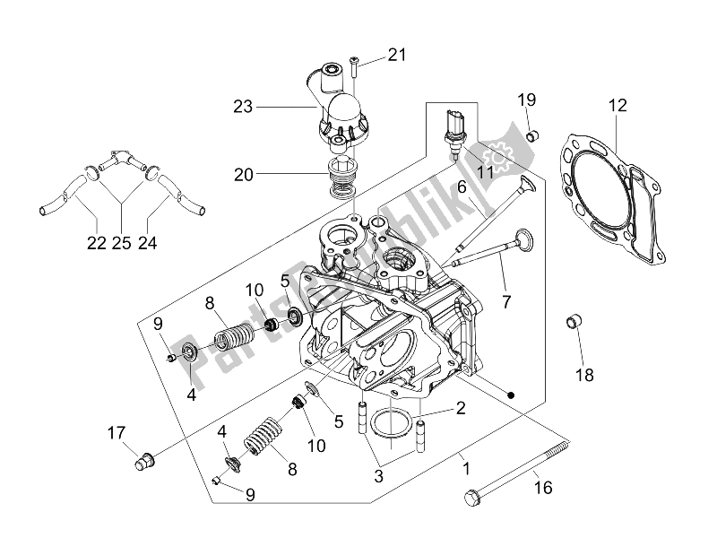 Toutes les pièces pour le Unité De Tête - Valve du Gilera Runner 125 VX 4T Race E3 UK 2006