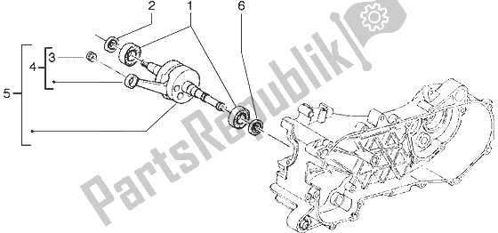 Alle onderdelen voor de Krukas van de Gilera Stalker 50 1998