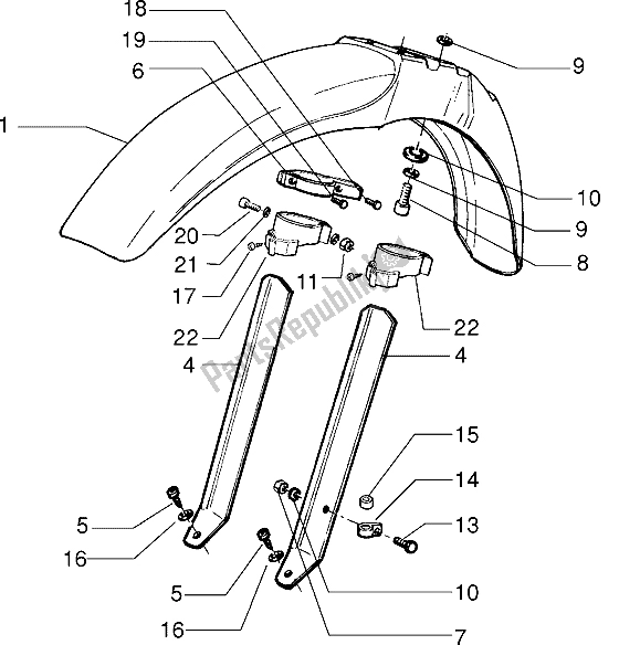 Wszystkie części do Przedni B? Otnik Gilera GSM 50 1998