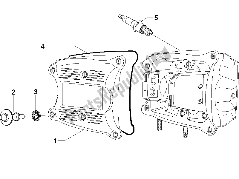 Todas las partes para Cubierta De Tapa De Cilindro de Gilera Nexus 500 SP E3 2006