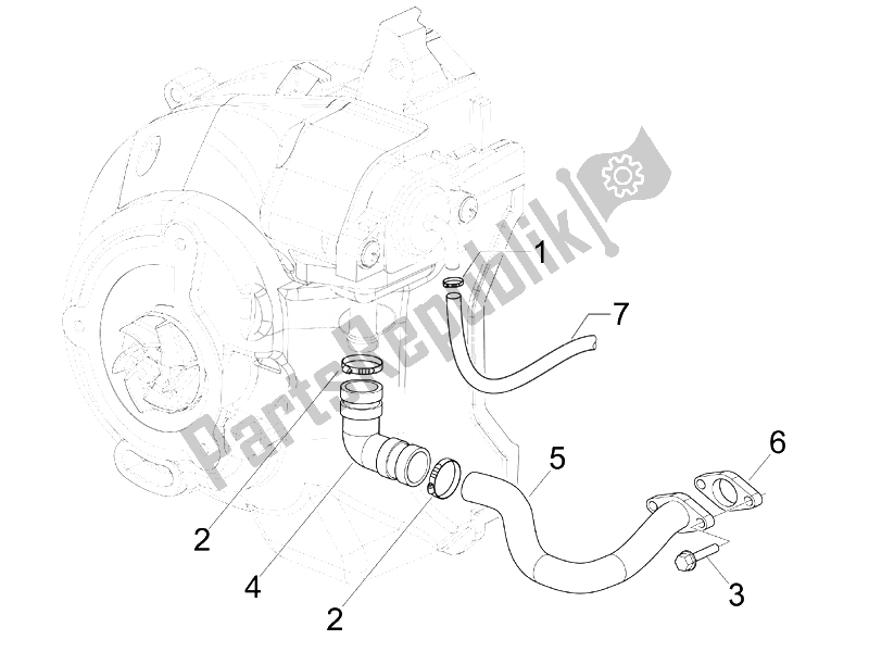 All parts for the Secondary Air Box of the Gilera Runner 200 ST 4T E3 2008