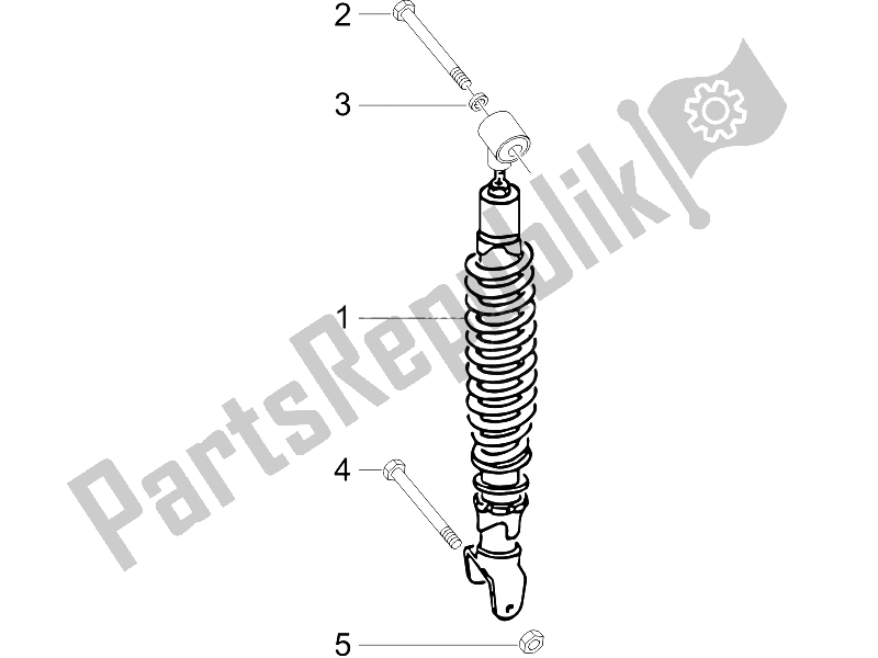 All parts for the Rear Suspension - Shock Absorber/s of the Gilera DNA 50 2006