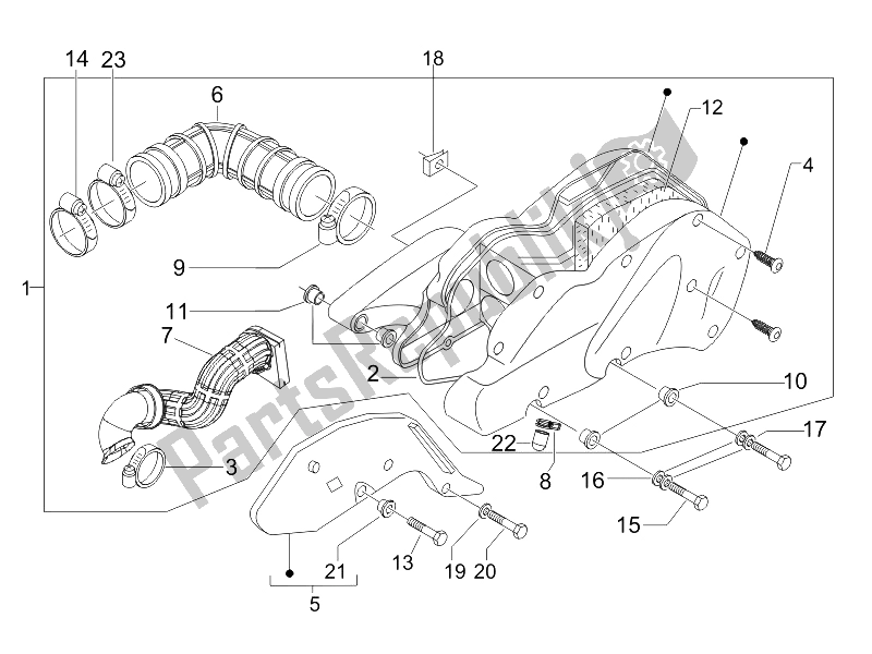 Todas las partes para Filtro De Aire de Gilera Runner 125 VX 4T SC E3 2006