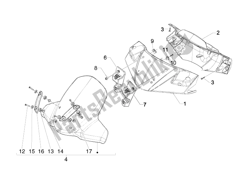 Toutes les pièces pour le Couvertures De Guidon du Gilera Runner 125 ST 4T E3 2008